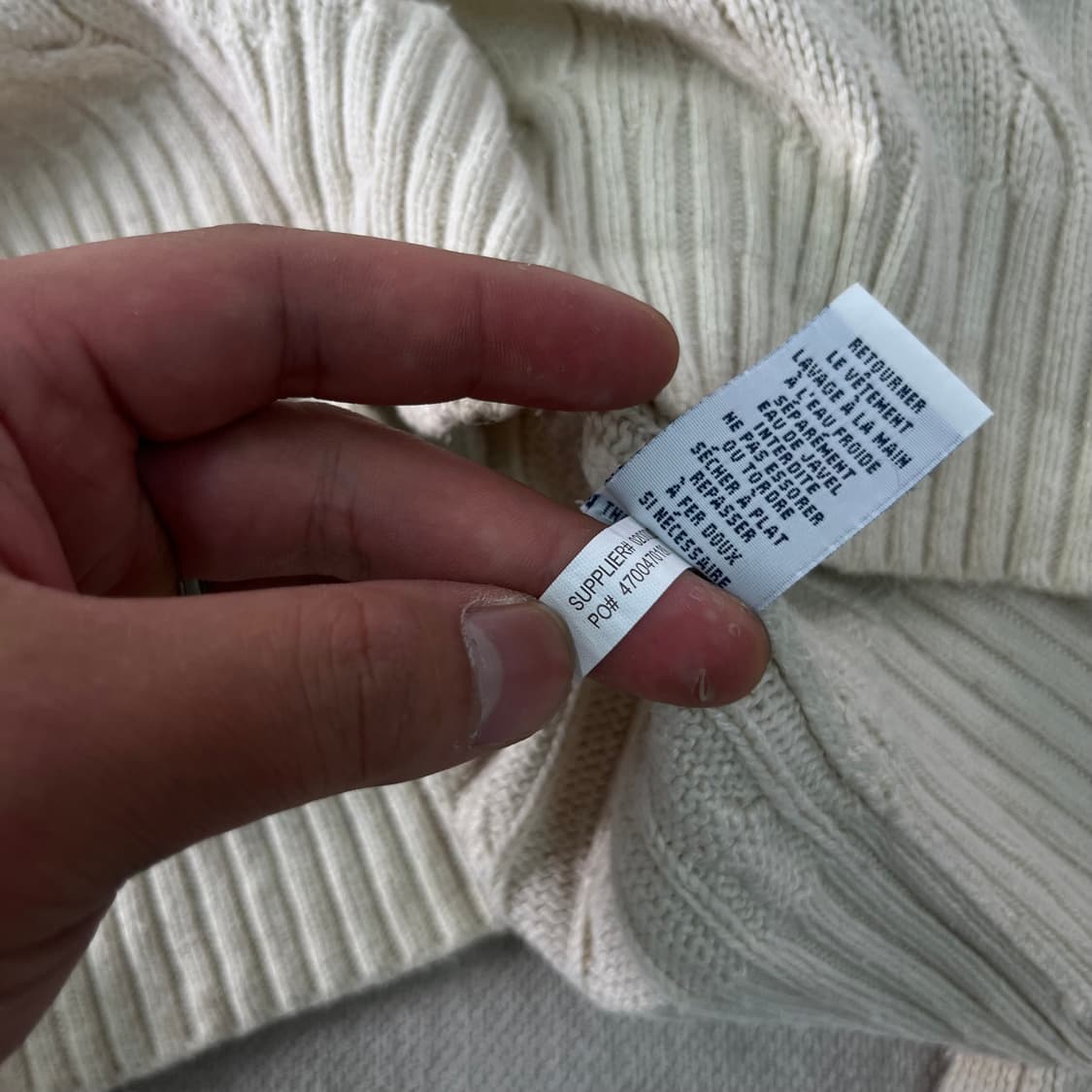 100 폴로랄프로렌 베이지 꽈배기 니트 상품이미지6