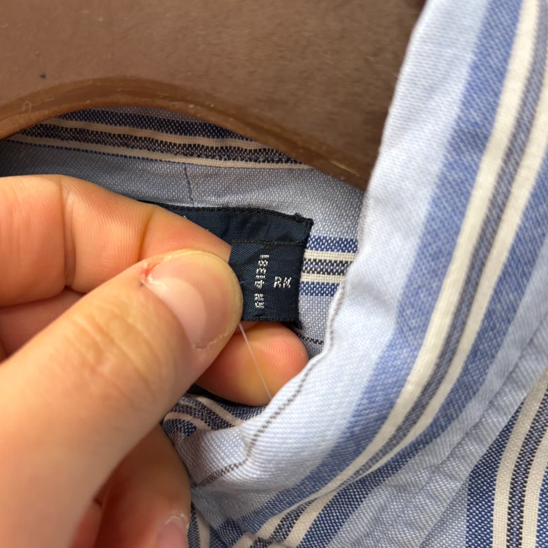 90s 폴로 랄프로렌 쓰리컬러 멀티 스트라이프 옥스포드 셔츠 N331 상품이미지8