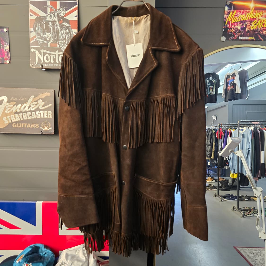 스웨이드 웨스턴 프린지 리얼 말가죽 카우보이 자켓  상품이미지1