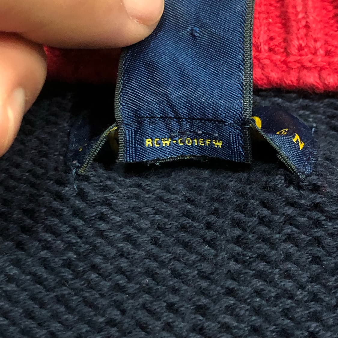 폴로 랄프로렌 빅포니 넘버 3 반집업 니트 상품이미지4