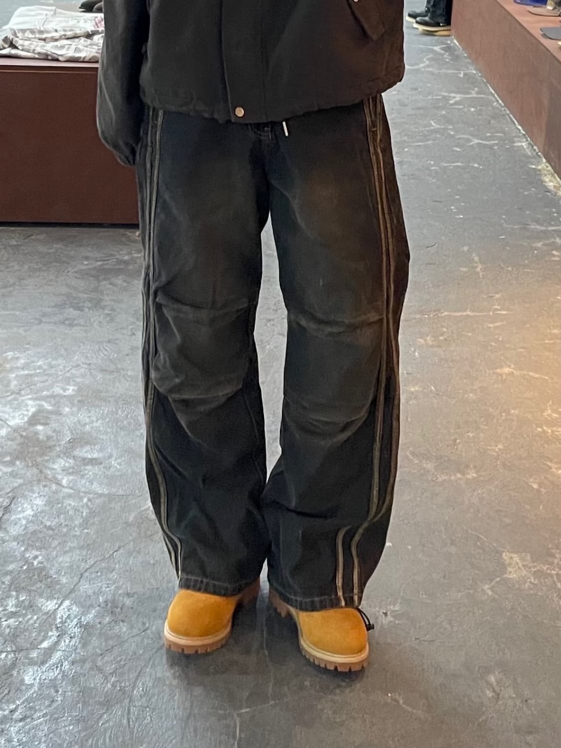 트릴리온 파라슈트 트랙 라인 밴딩 데님 팬츠 H1524 상품이미지1