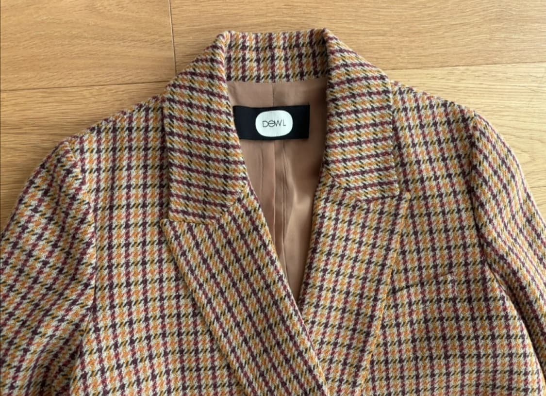 듀엘 울 체크 코트 자켓 55 상품이미지2