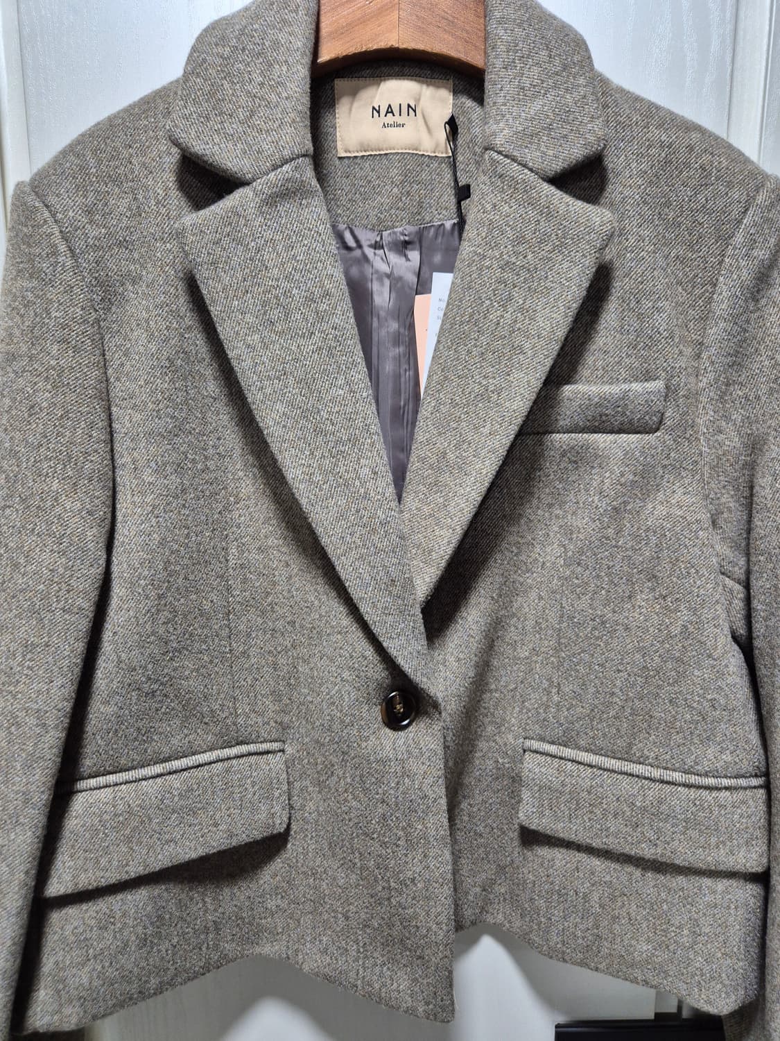 (타임세일)(새상품)NAIN 헤링본 크롭 자켓 상품이미지2