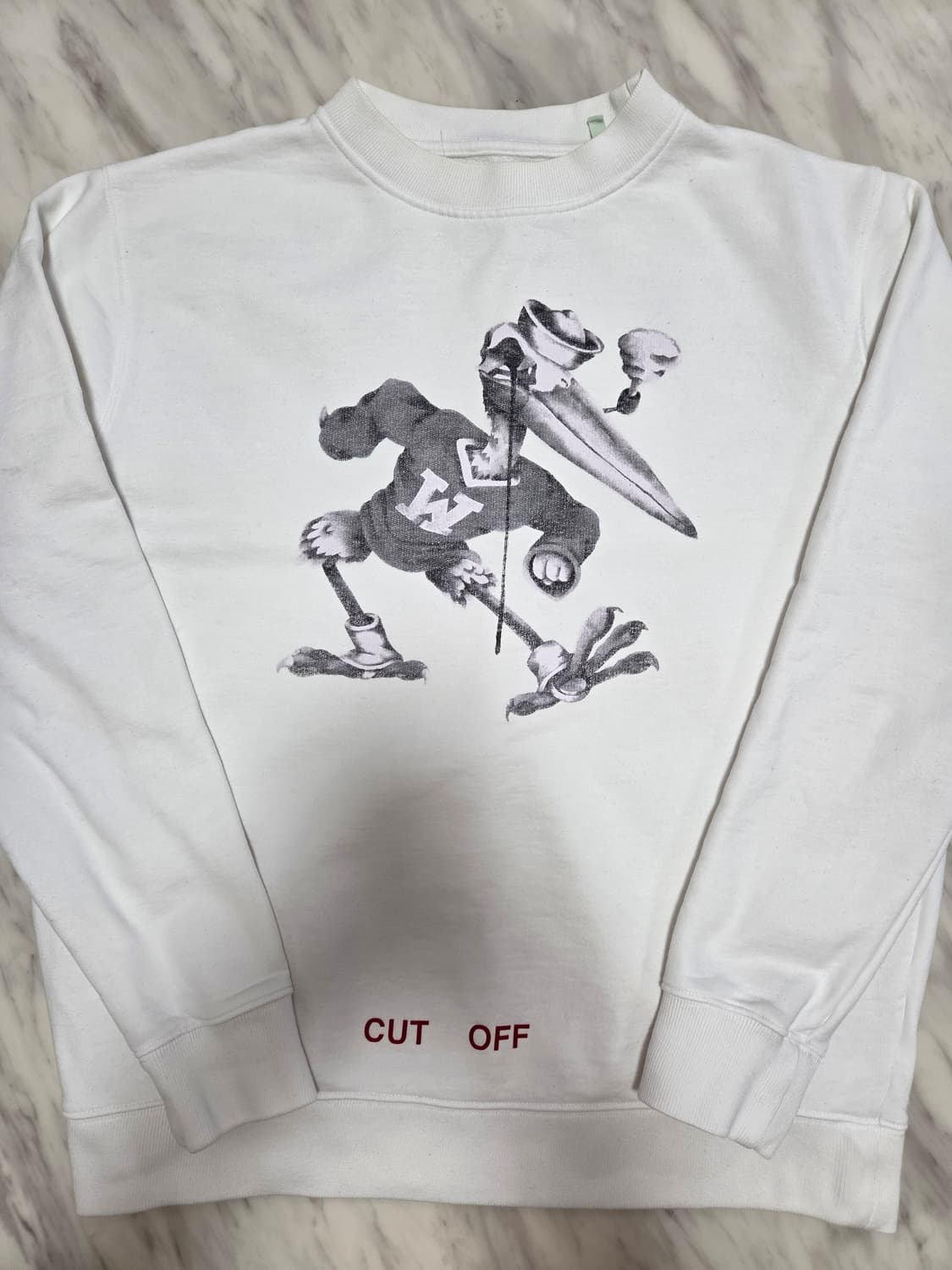 오프화이트 컷오프 맨투맨 상품이미지1