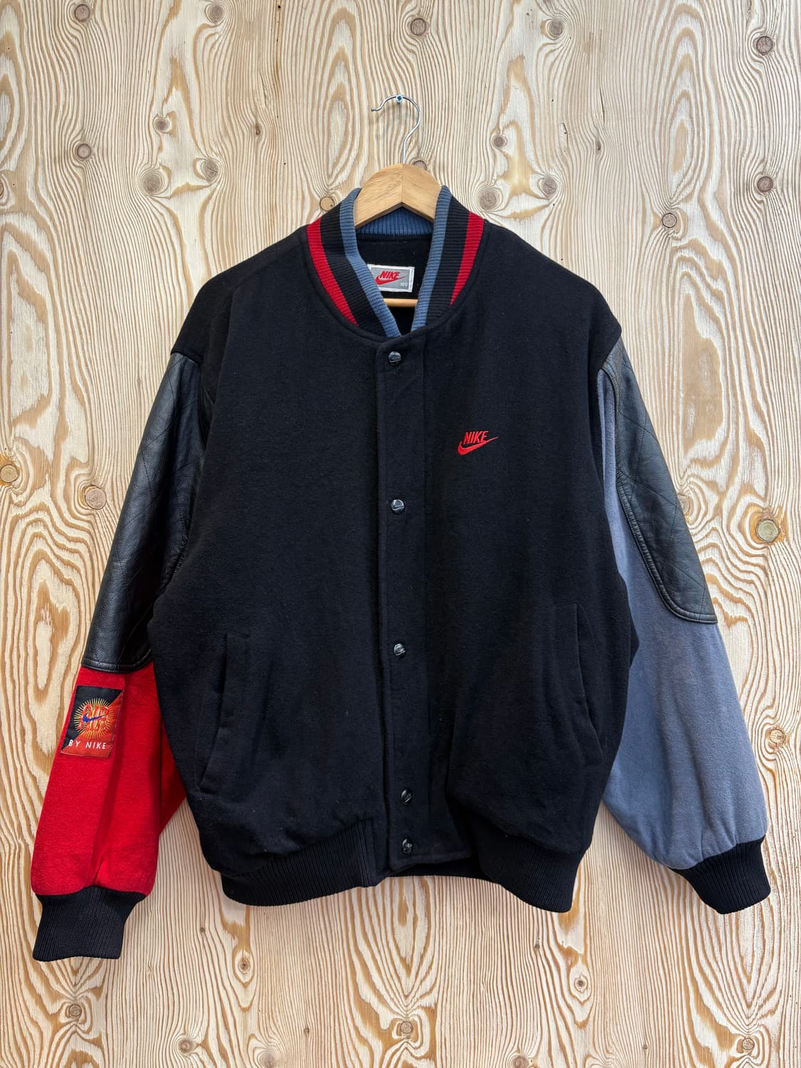 90s 나이키 자수로고 패치 바시티 자켓 상품이미지1