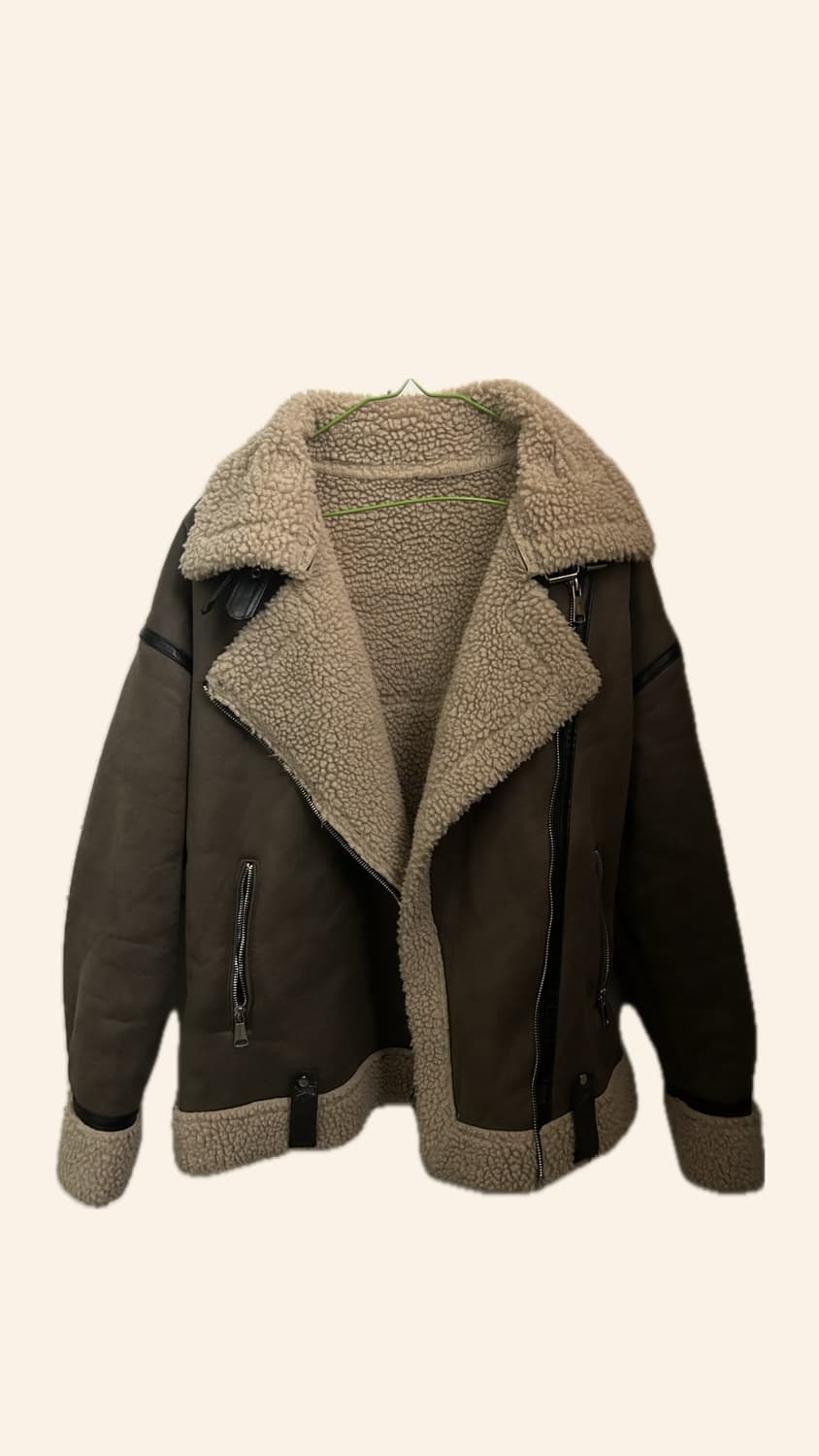 브라운 양털 무스탕 상품이미지2