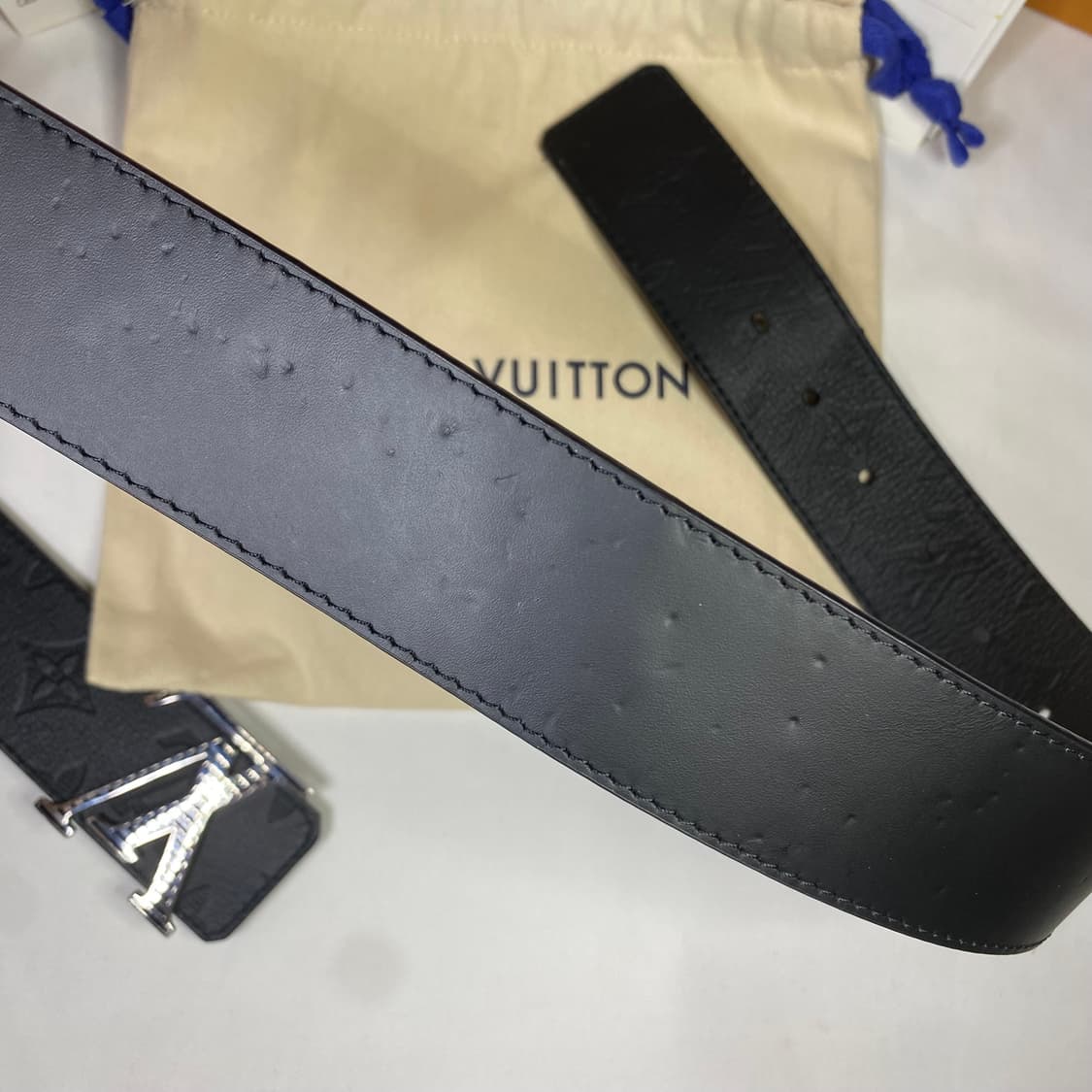 [24SS,풀구성]루이비통 LV 쉐도우 40MM 리버서블 모노그램 벨트 상품이미지6