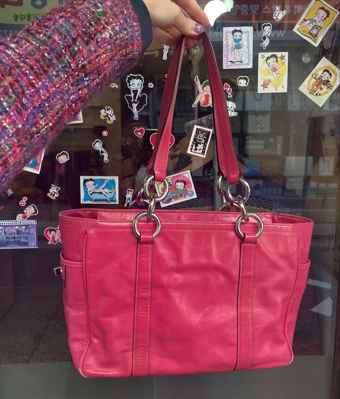 코치 핑크가죽 숄더&토트백 [무배] 상품이미지2