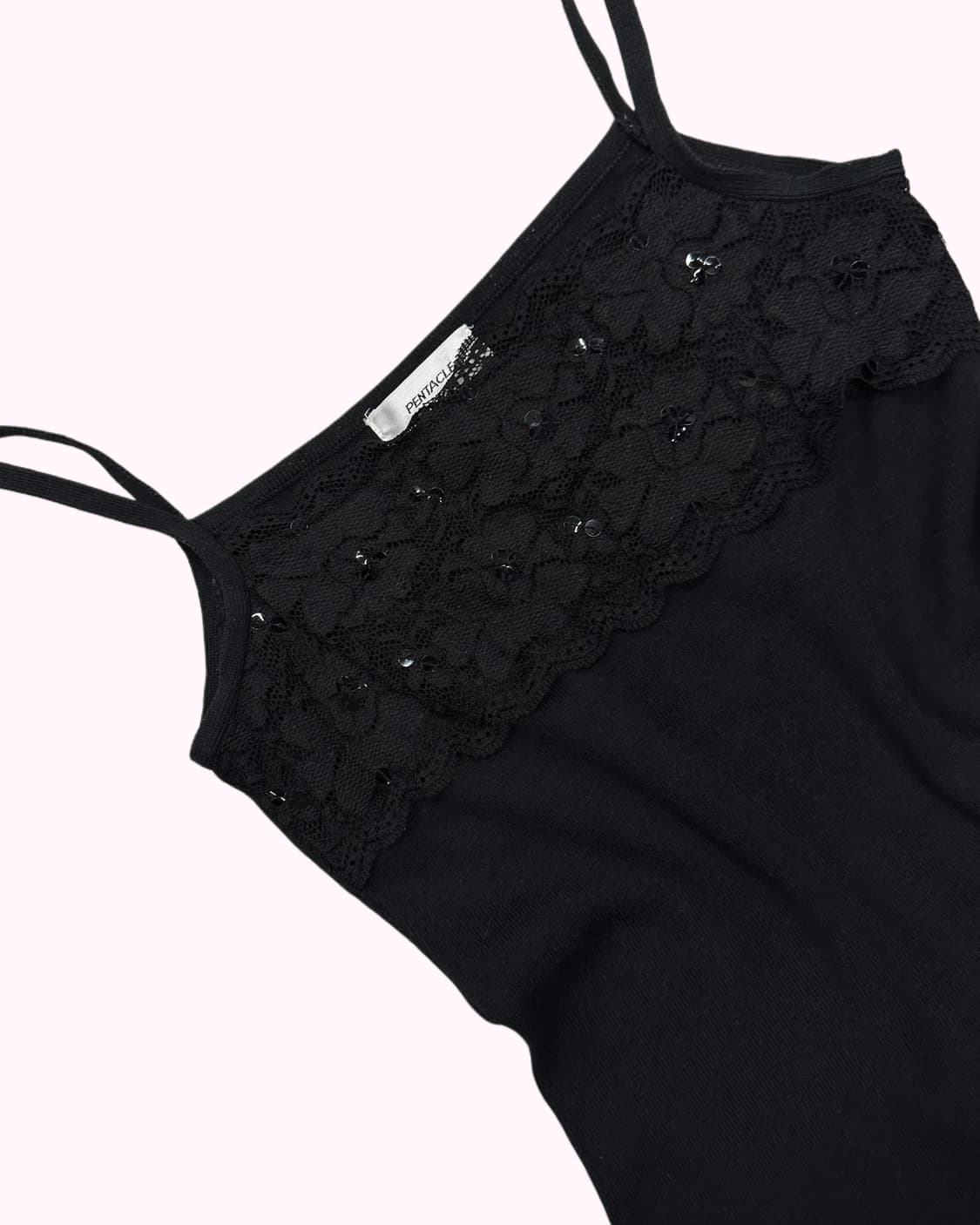 spanlge lace black sleeveless 상품이미지2