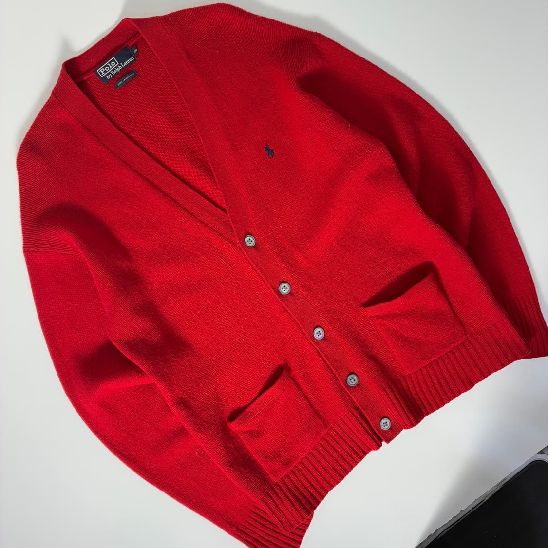 Polo  폴로 랄프로렌 자수 램스울 레드 니트 가디건 상품이미지2