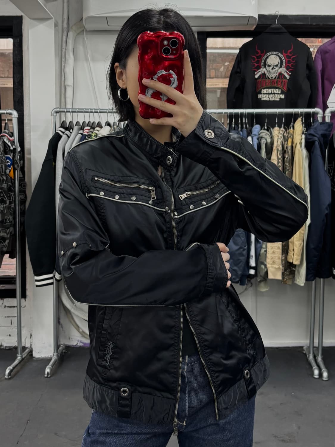 VTG 스터드 디테일 나일론 자켓 상품이미지4