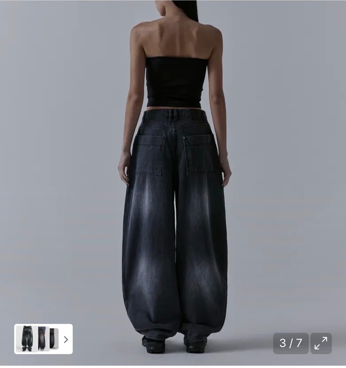 트리밍버드 원버튼 셋업팬츠 (블랙 2 size) 상품이미지3