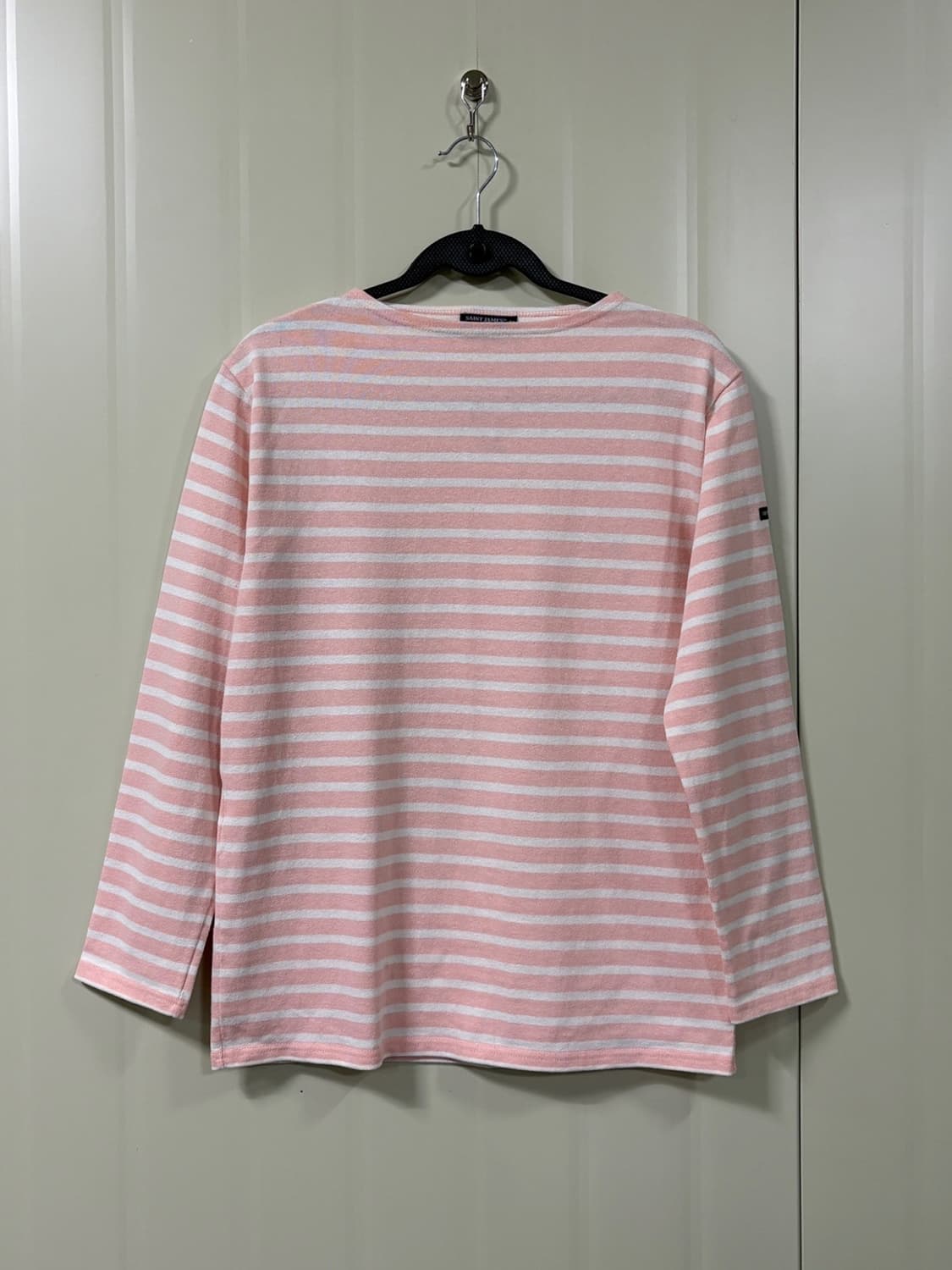 세인트제임스(Saint James) 핑크 스트라이프 긴팔 티셔츠 상품이미지1