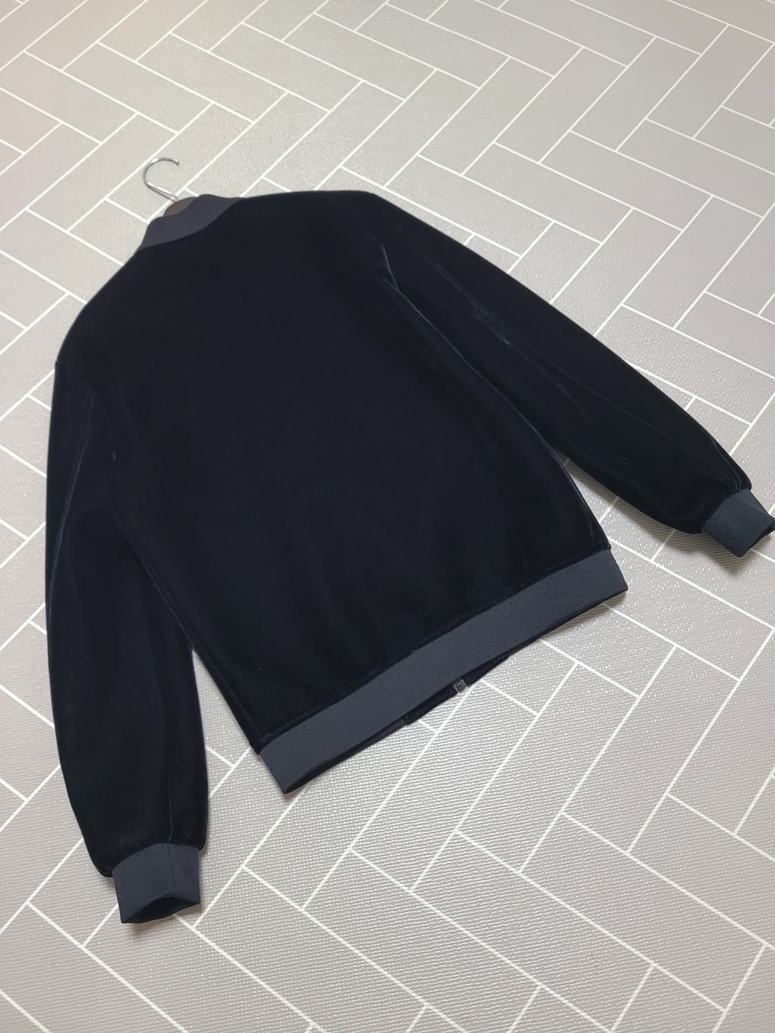 자라 벨벳 바시티 자켓 점퍼 블랙 L 상품이미지2