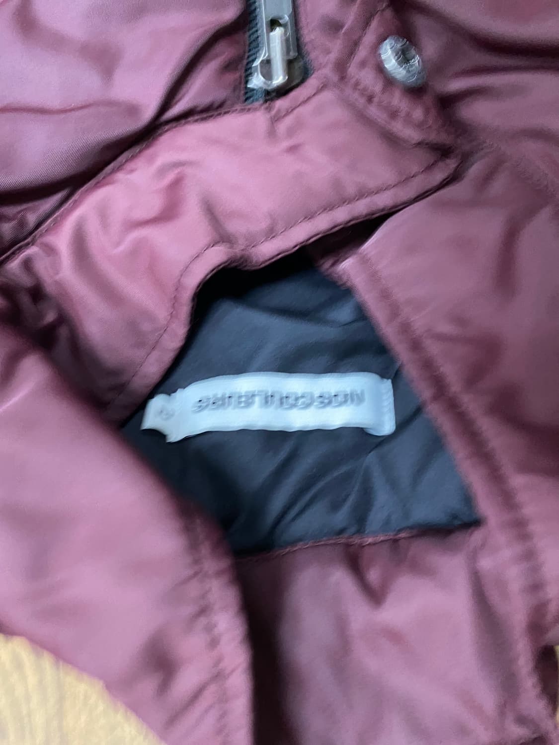 노쿨러스 바이커 봄버 자켓 버건디 2사이즈 상품이미지2