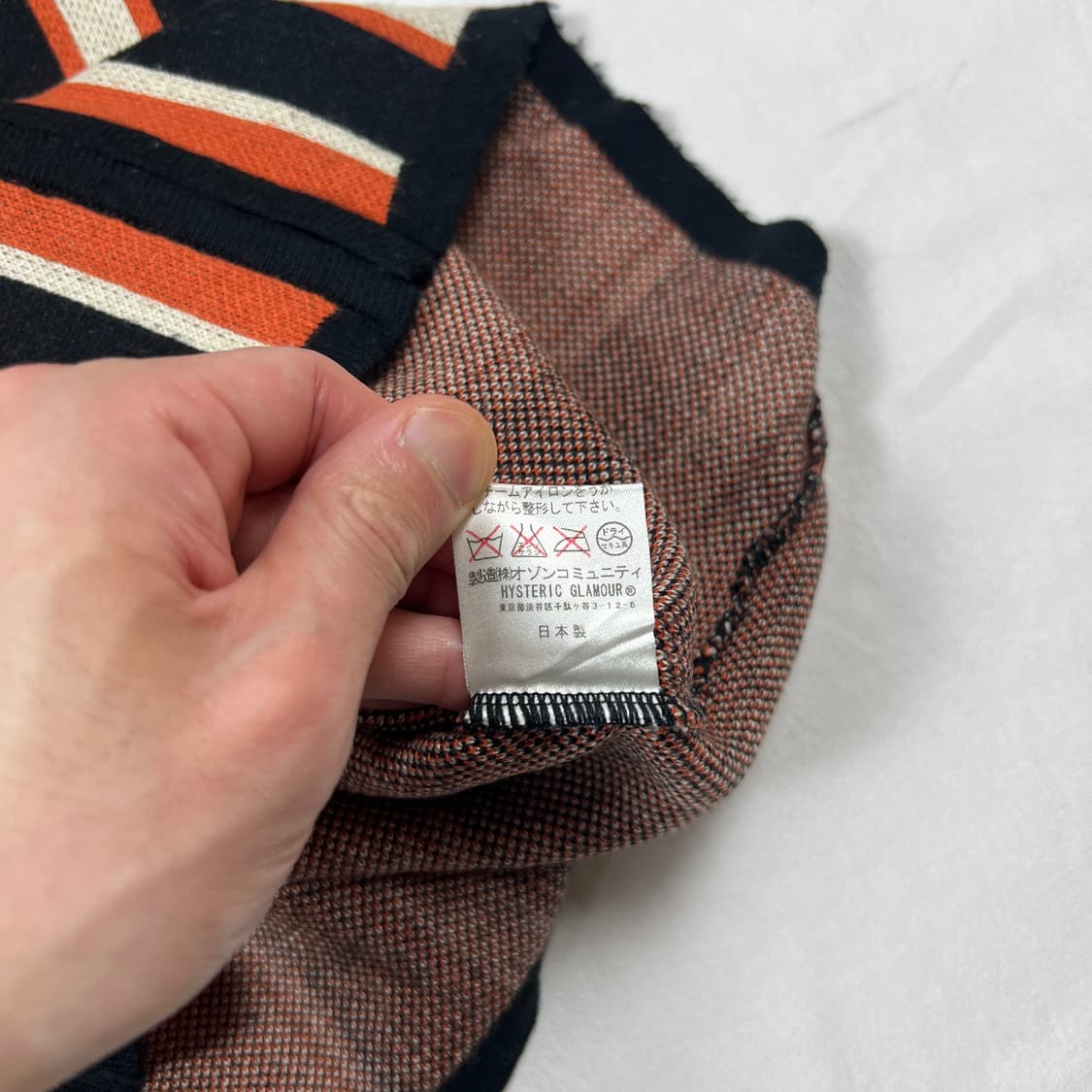 히스테릭글래머 666 로고 스트라이프 브이넥 니트 집업 상품이미지8