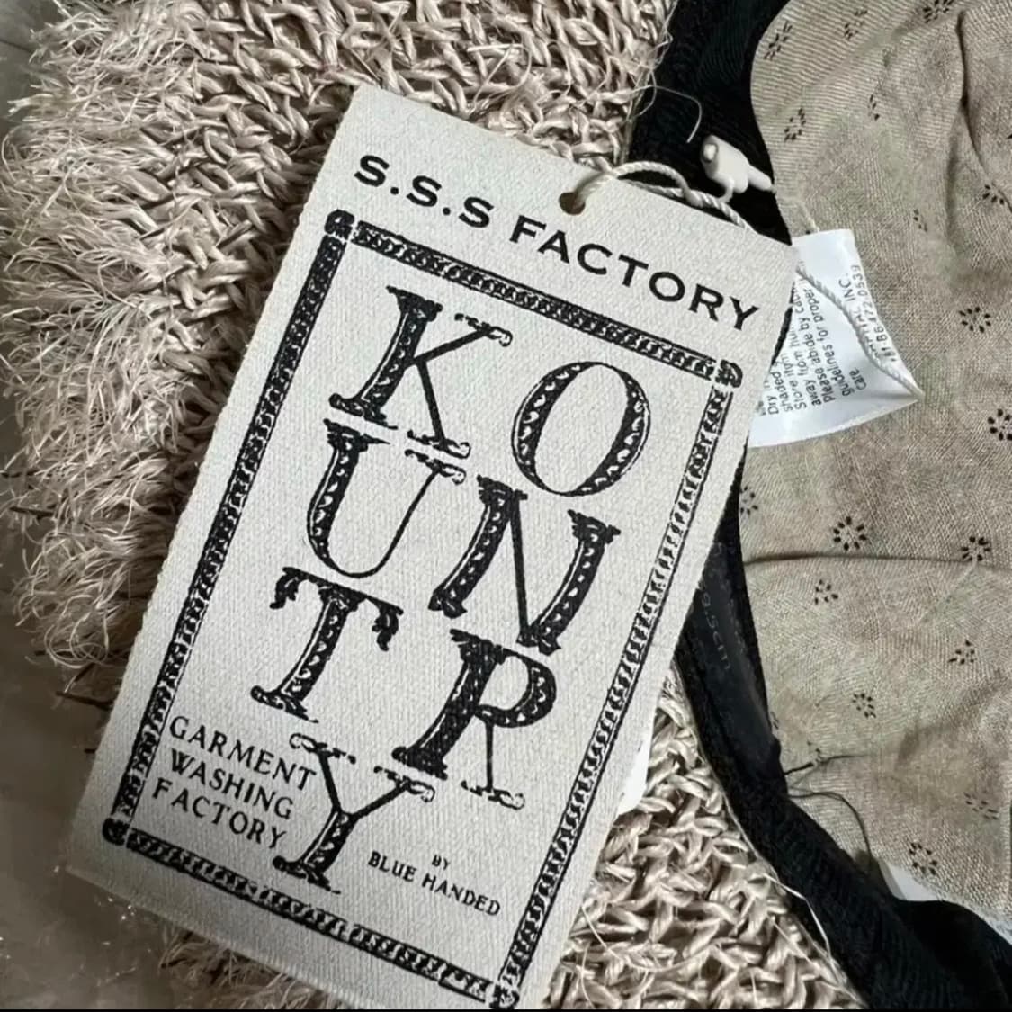 캐피탈 패치워크 밀짚 모자 상품이미지5