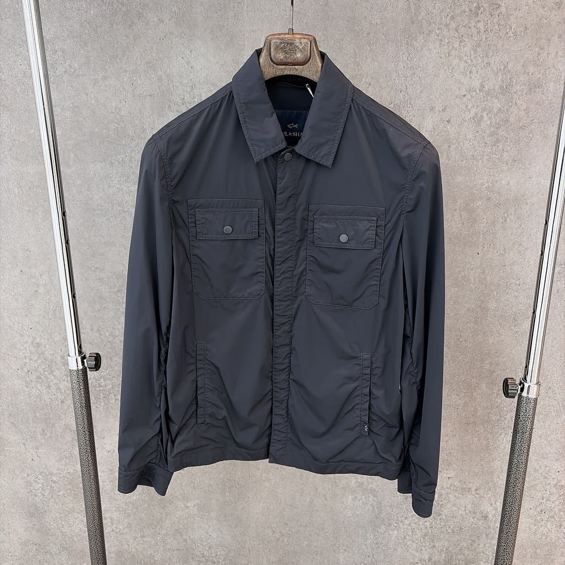 (정품/새상품) 폴앤샤크 남성 네이비 경량 나일론 자켓 상품이미지1