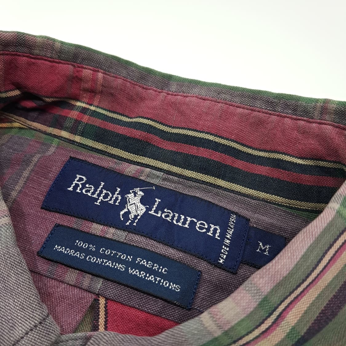 CK156 2XL 폴로 90s 빈티지 매드라스체크 버튼다운 셔츠 남방 상품이미지3