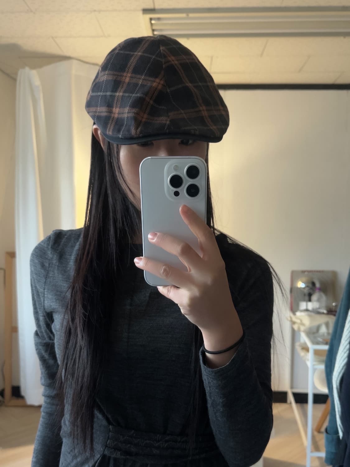 [TOPVALU] check hunting cap 상품이미지2