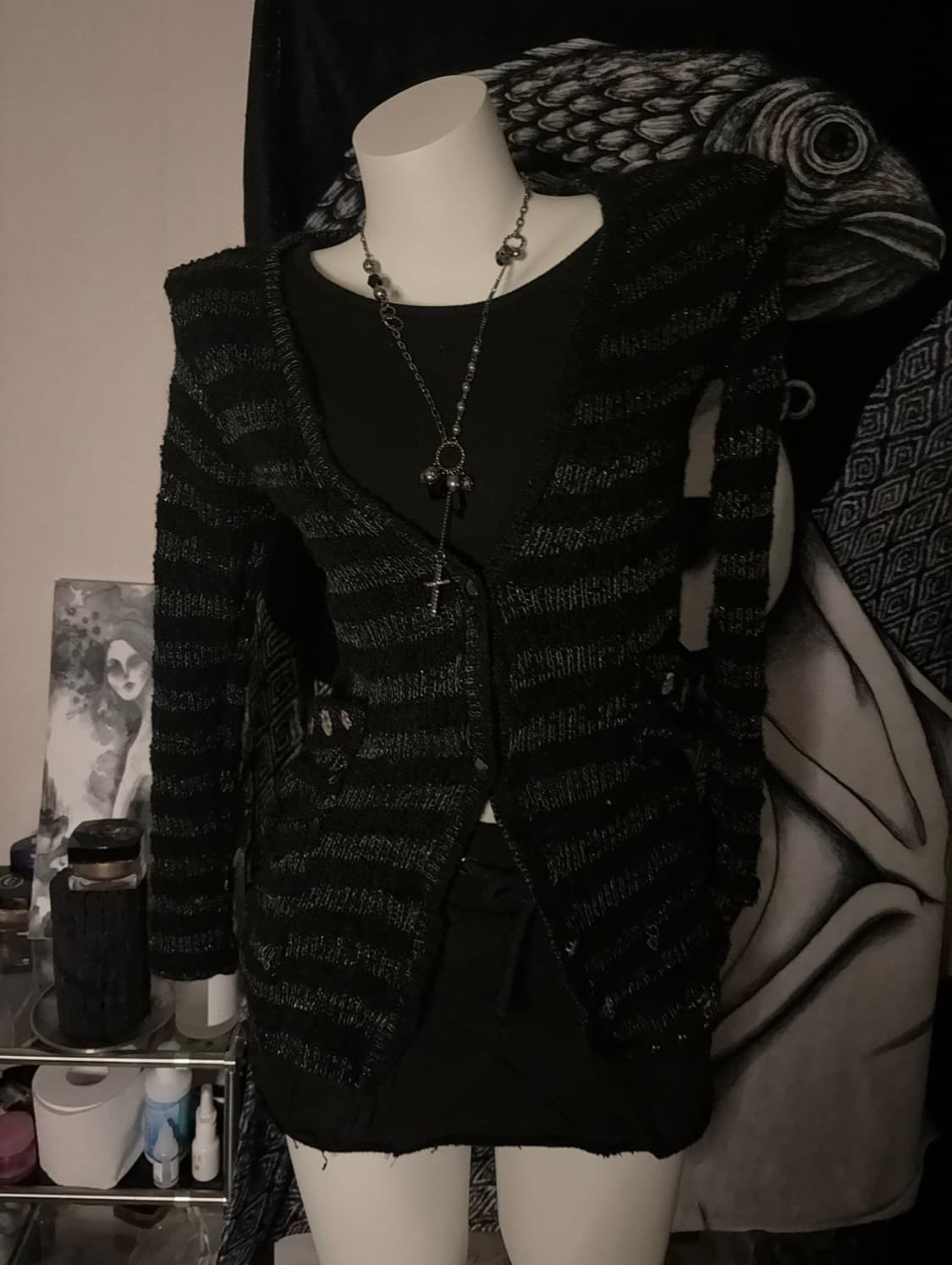 펑크 스트라이프 가디건 상품이미지1