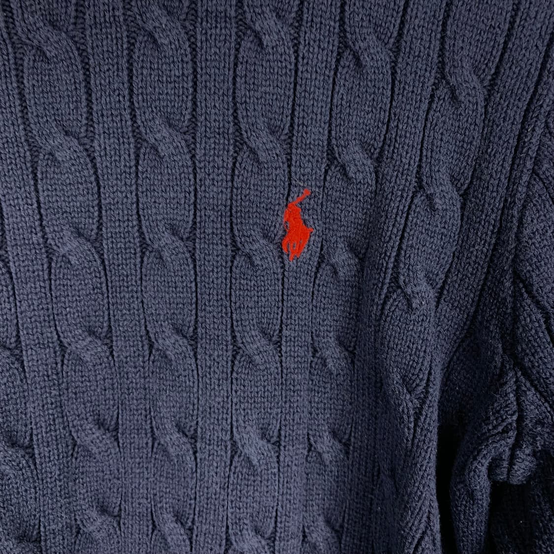 폴로 랄프로렌 신형 네이비 꽈배기 니트 상품이미지3