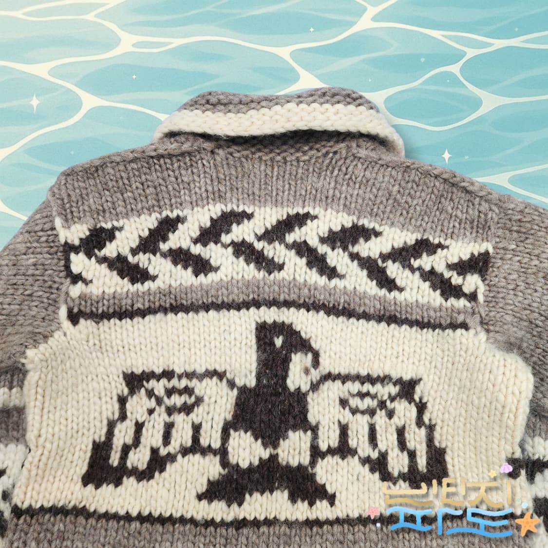 100 Flyer Hook 썬더버드 캐나다 코위찬 니트집업 상품이미지7