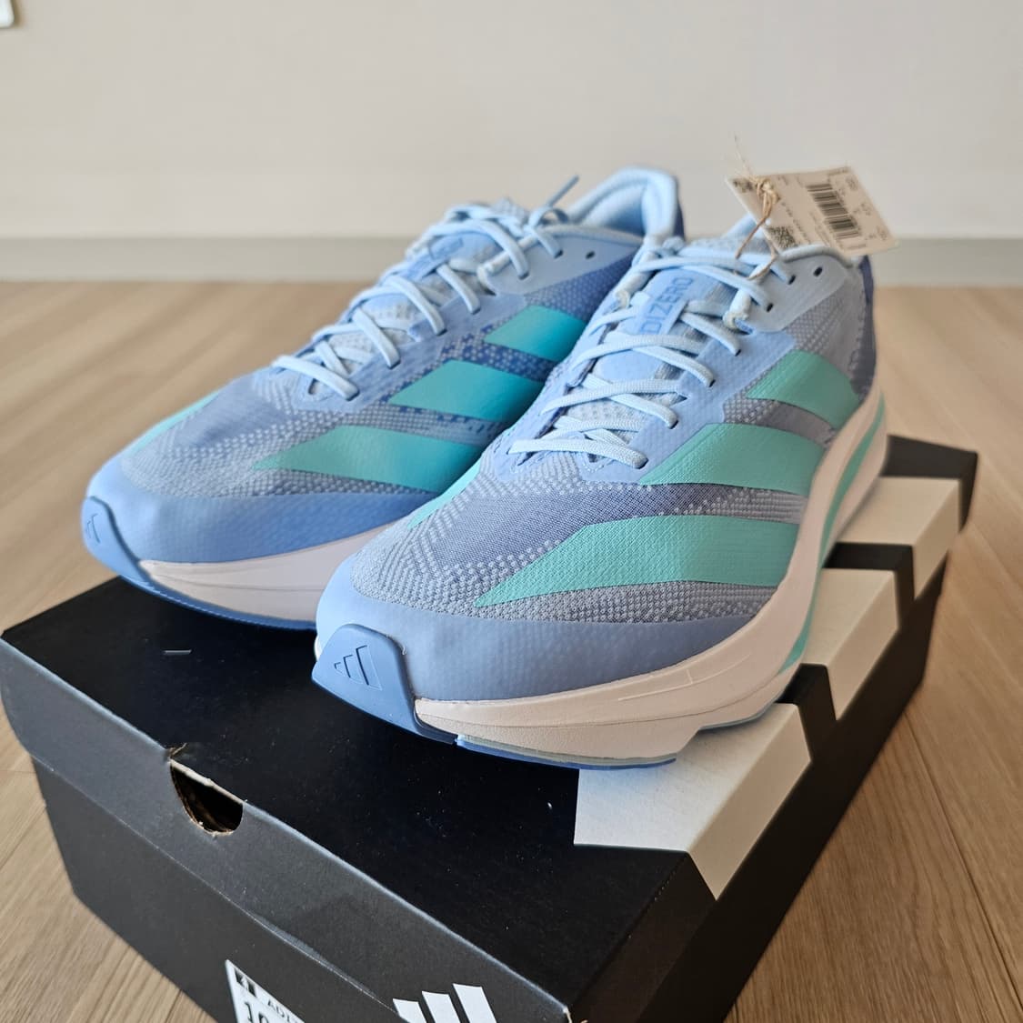 275 새제품) 아디제로 SL2 아쿠아 블루 런닝화 남자 270~275 상품이미지3