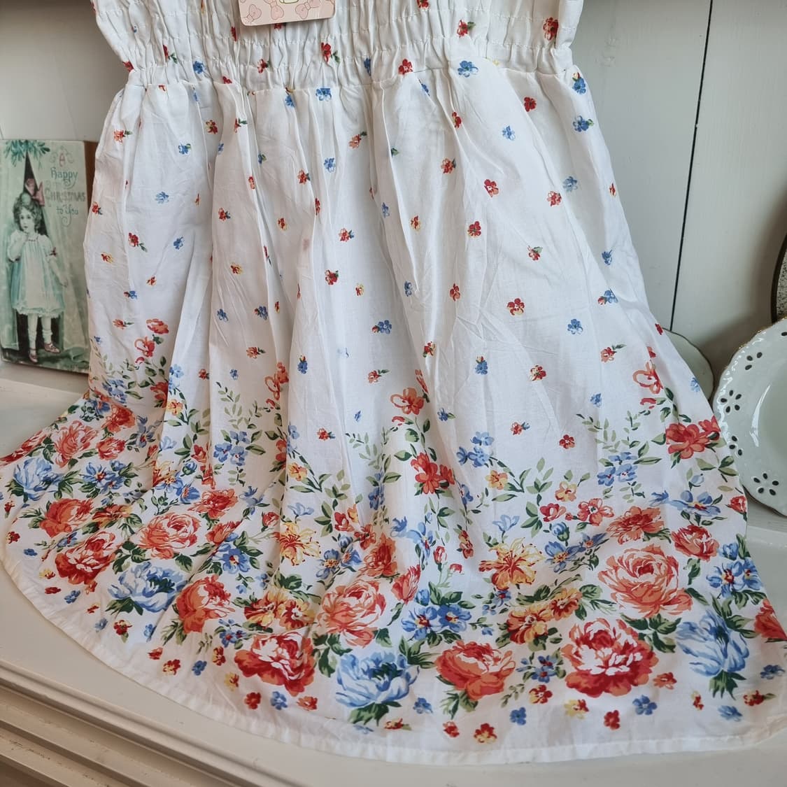 Lizmelo 리즈멜로 플라워 셔링 린넨원피스 상품이미지2