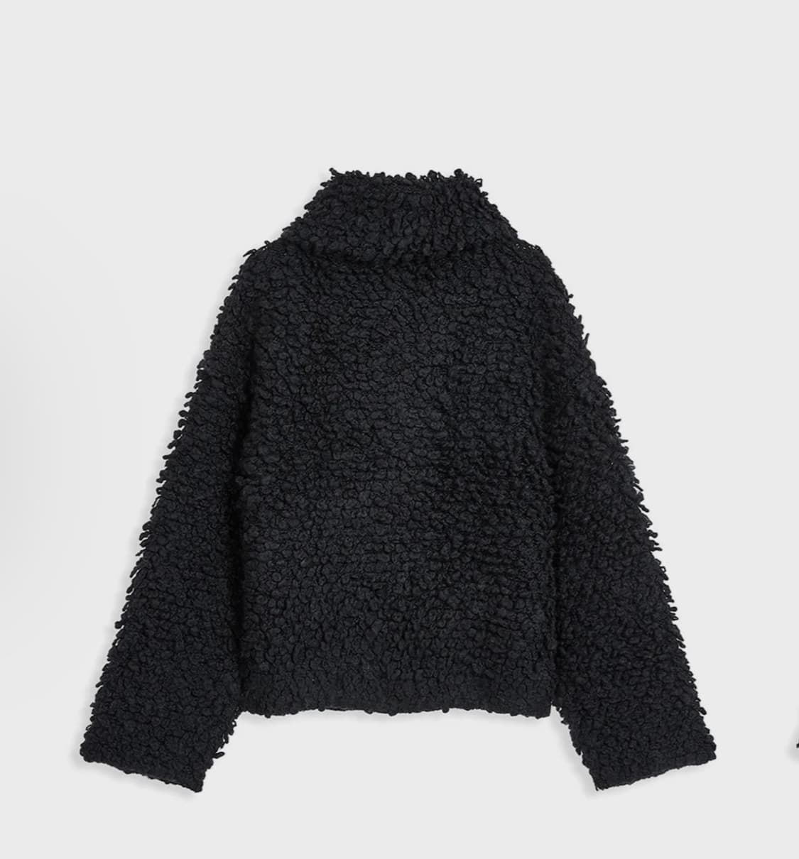 오픈와이와이 LOOPY KNIT CARDIGAN 블랙 상품이미지2