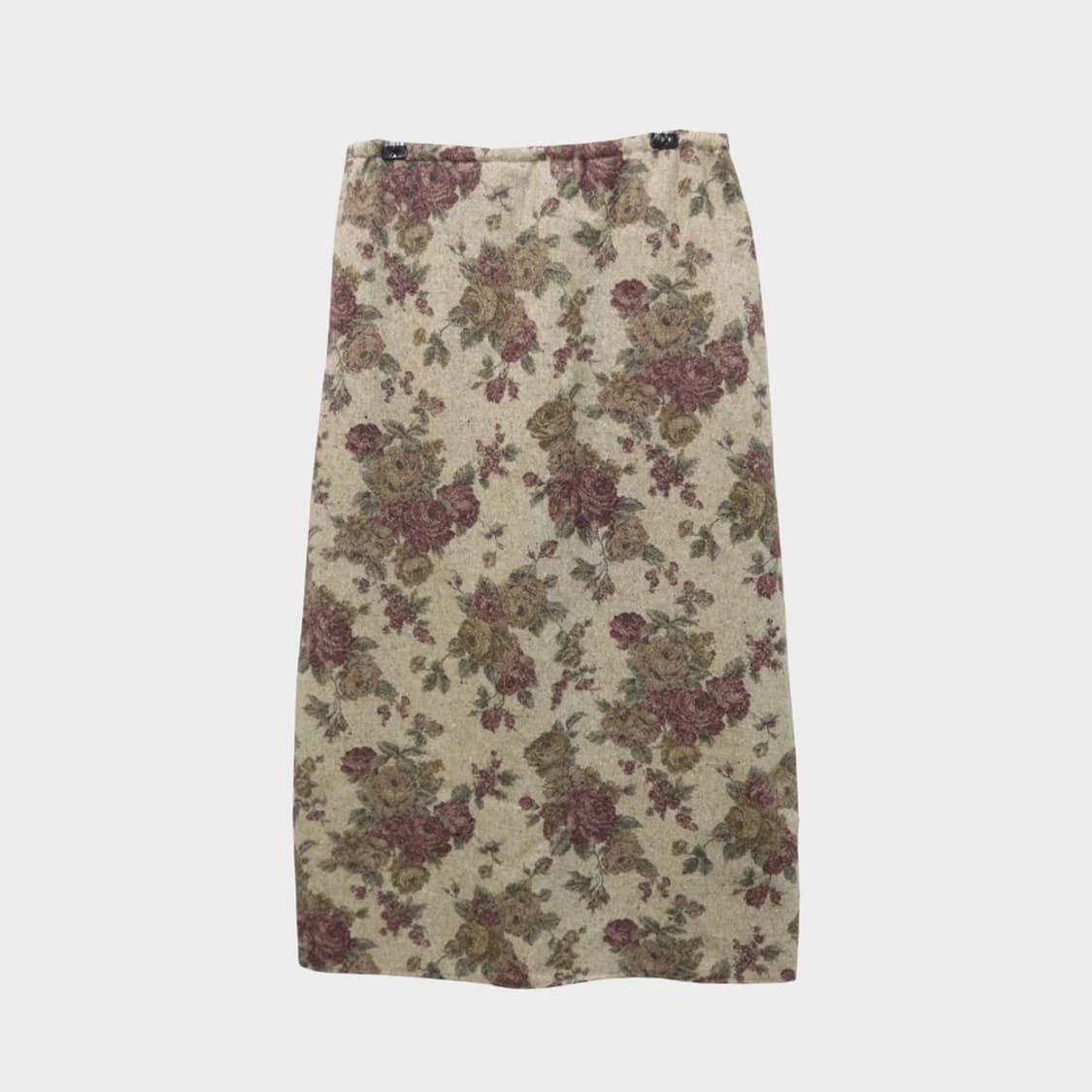 HARMONICA 플라워 울 혼방 허리밴딩 롱 스커트 63199 상품이미지2