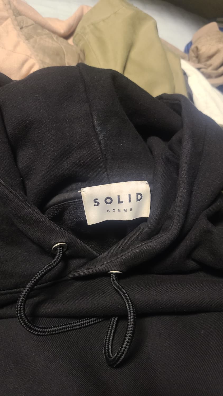 솔리드옴므 검정 후드 48사이즈 상품이미지5