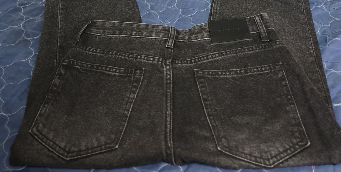 86로드 테이퍼드 데님팬츠 흑청 (28) 상품이미지3