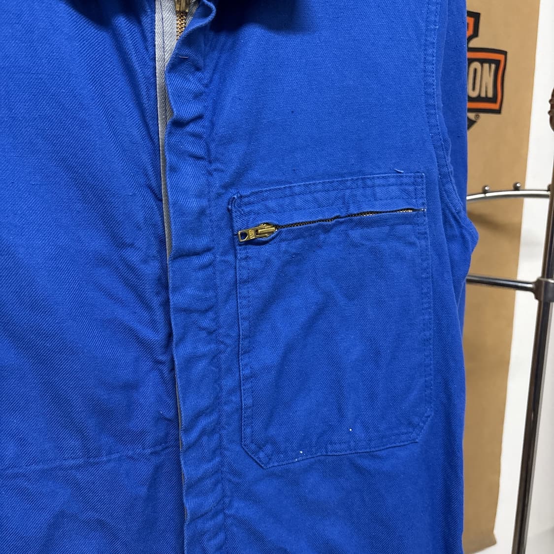 80~90s 프렌치 워크웨어 코튼트윌 집업 점프수트 프랑스생산 N954 상품이미지5