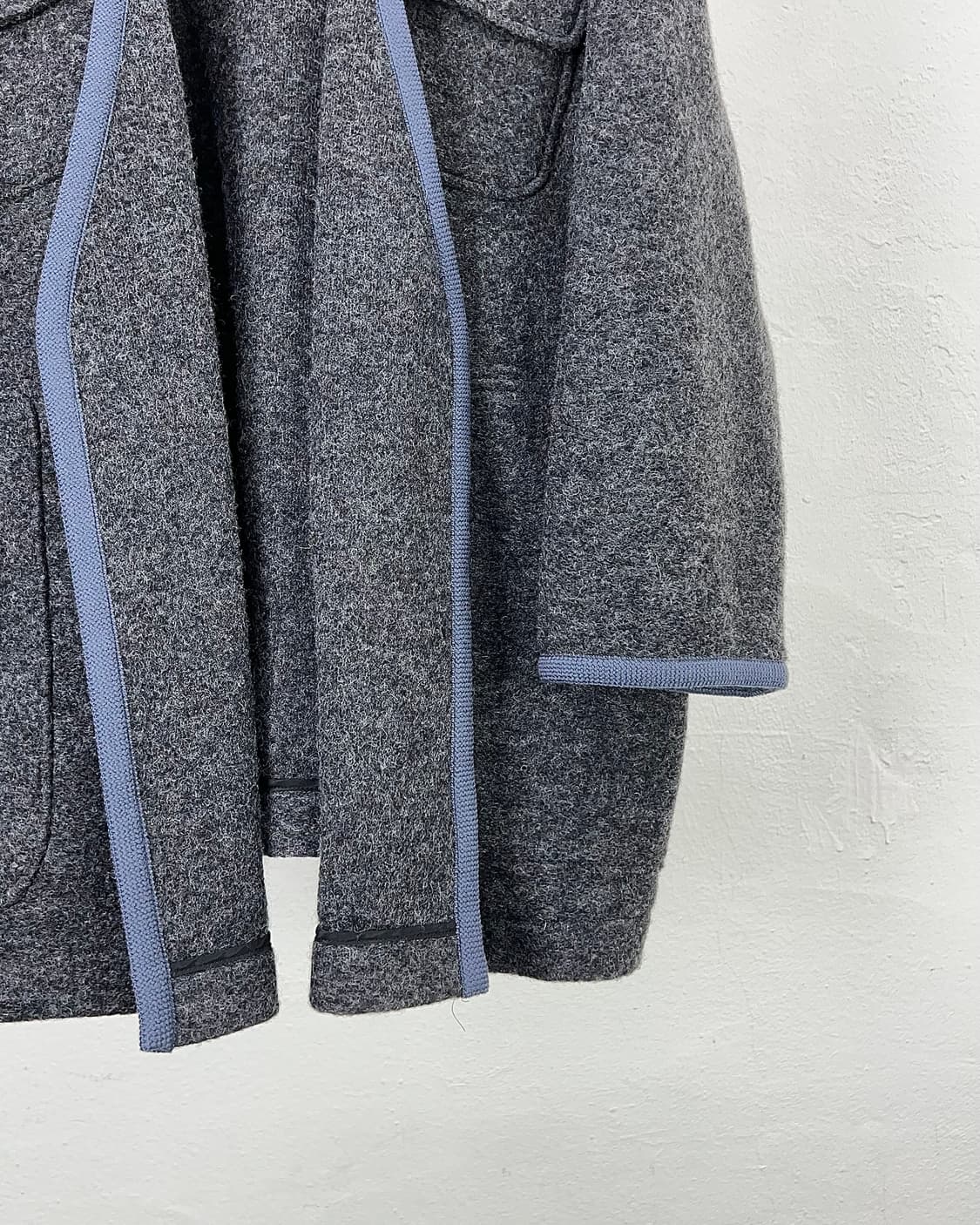 주카 믹스 블루 더플 와타 슬라이버 니트 코트 자켓 상품이미지5