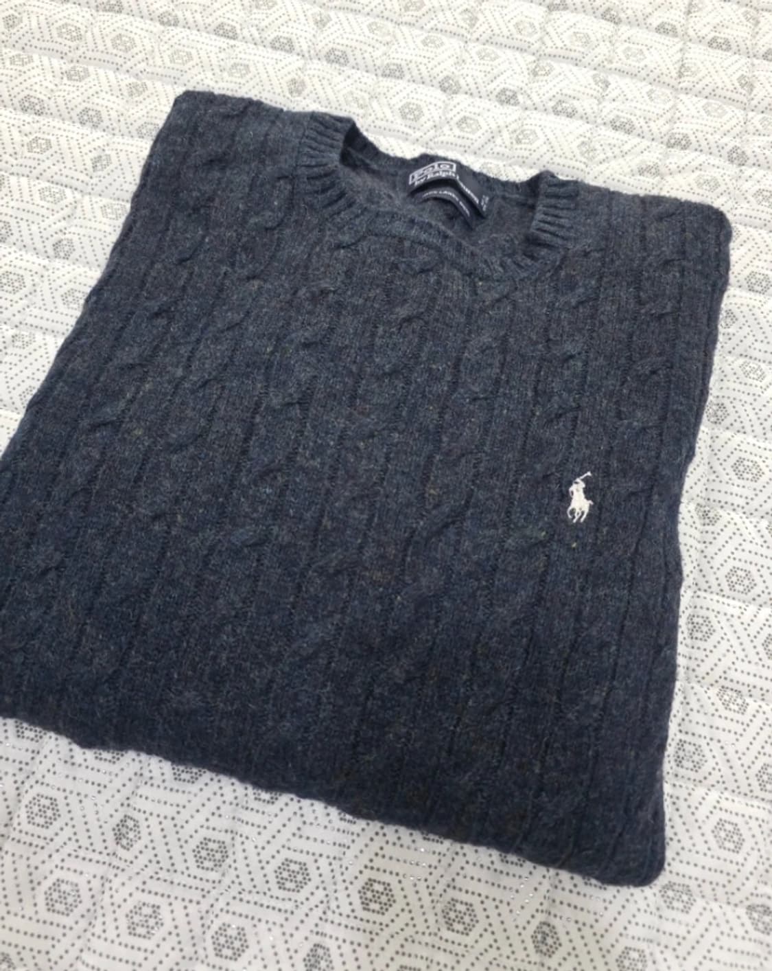 폴로랄프로렌 램스울 케이블 니트 챠콜 100 상품이미지1