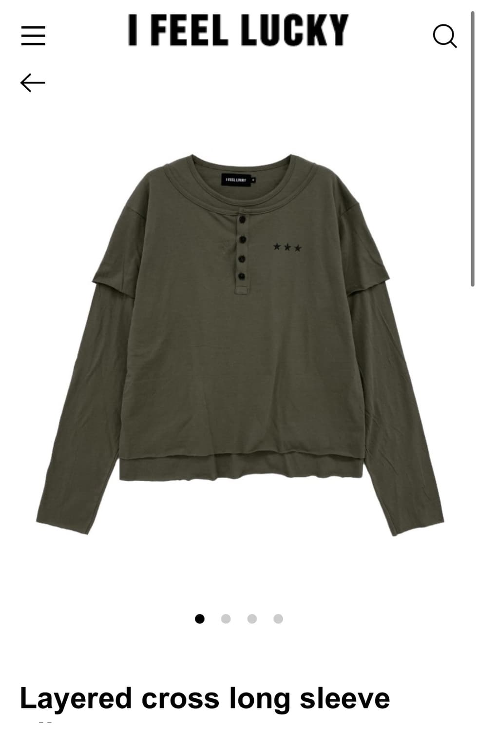 아이필럭키 롱슬리브 olive 상품이미지1