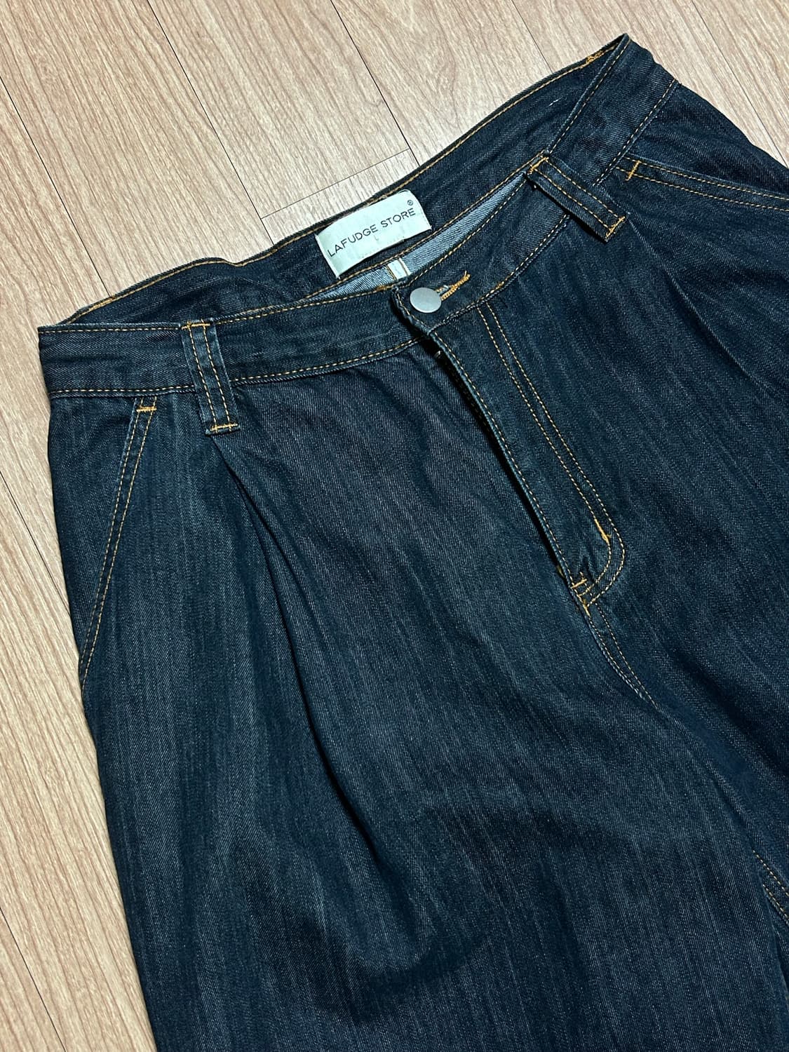 라퍼지스토어 인디고 밴딩 데님팬츠(1size) 셀비지/로우/생지데님/쿠어 상품이미지6