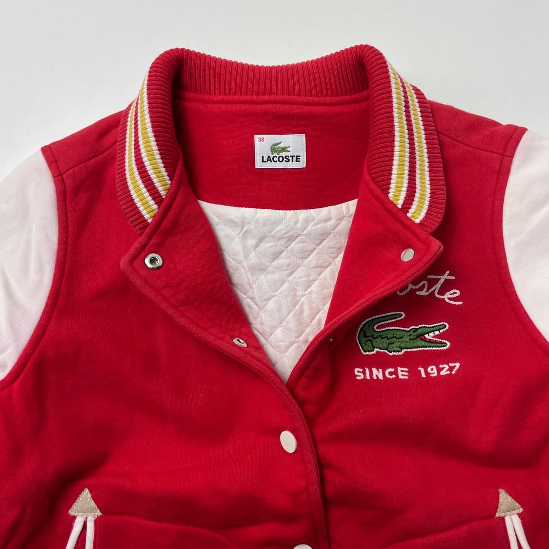 라코스테 레드 화이트 스타디움 자켓 95 상품이미지3