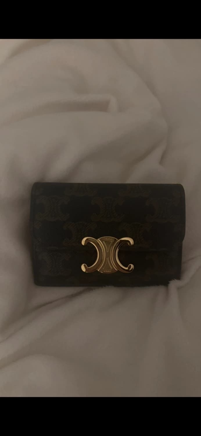 마지막 가격) 셀린느 트리옹프 캔버스 플랩 카드 홀더 상품이미지2