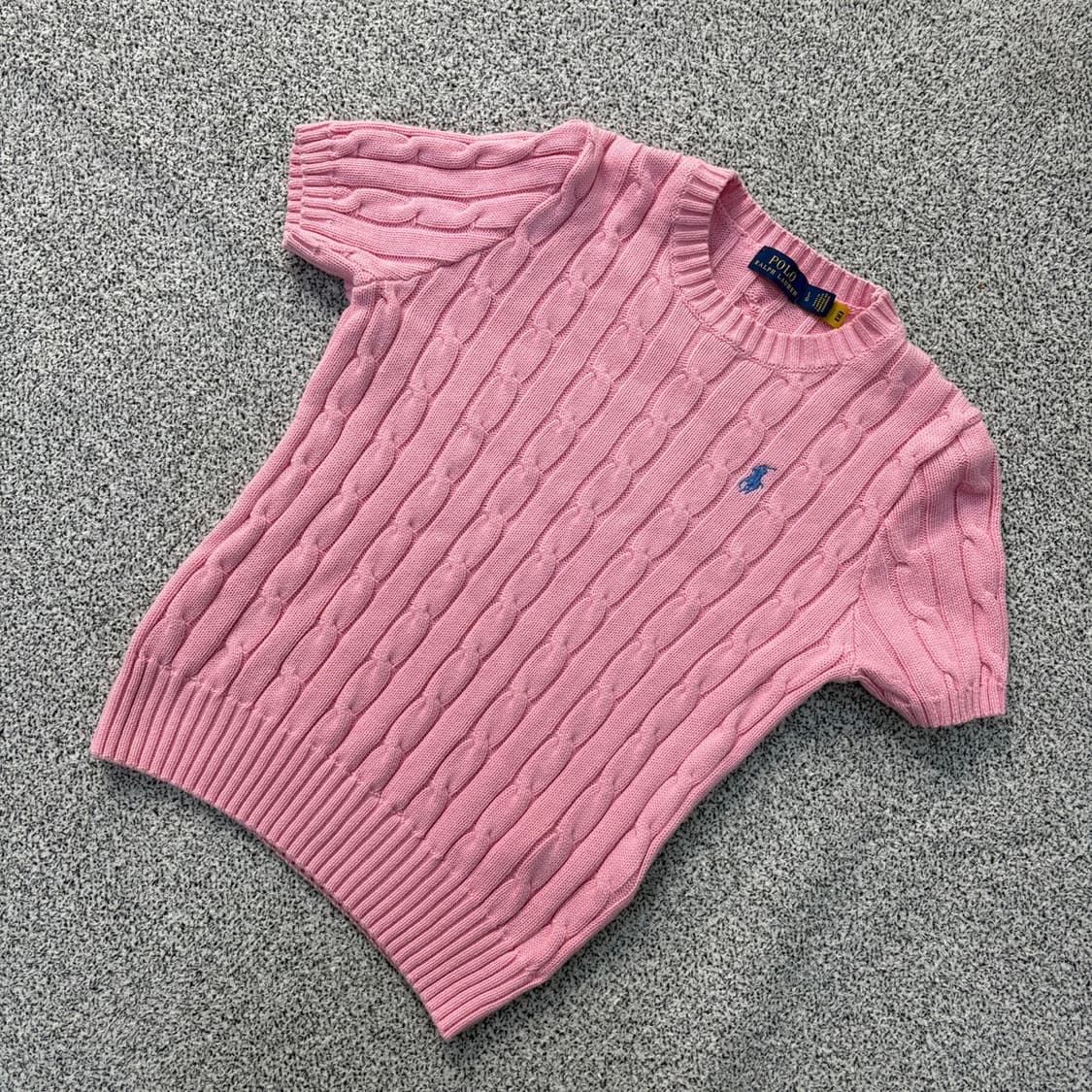 LG 폴로 여성 케이블 니트 반팔 0325J 상품이미지1