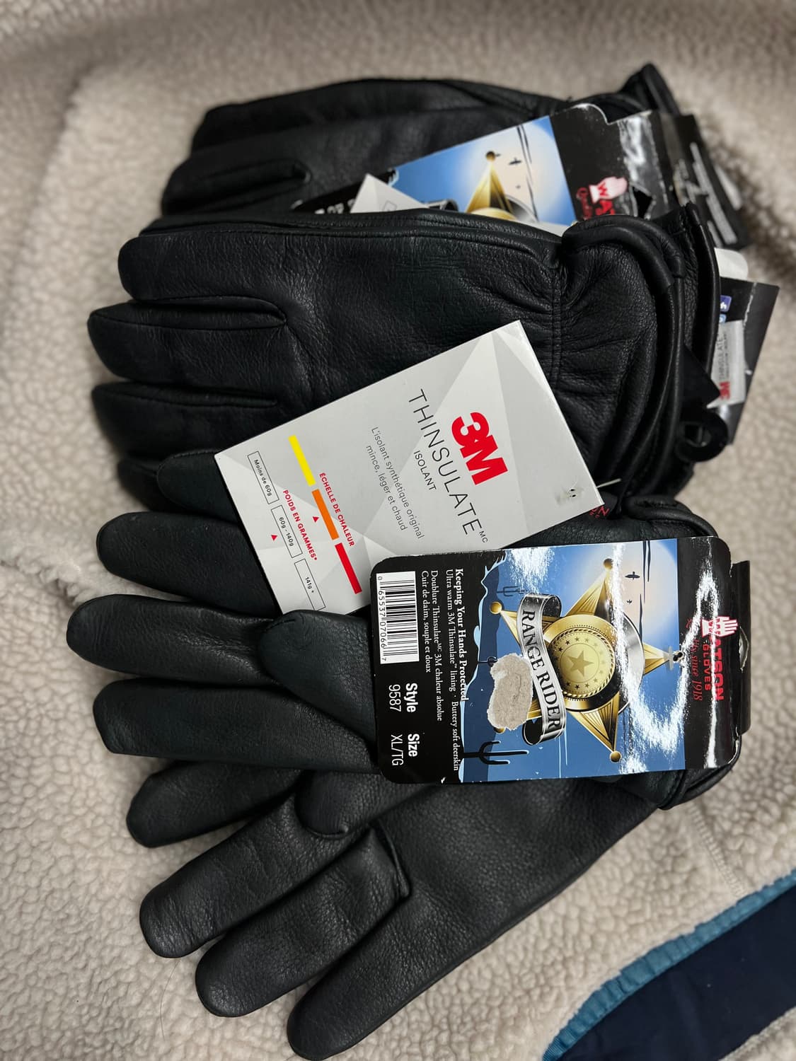 사슴가죽 블랙 글러브 XL 상품이미지2