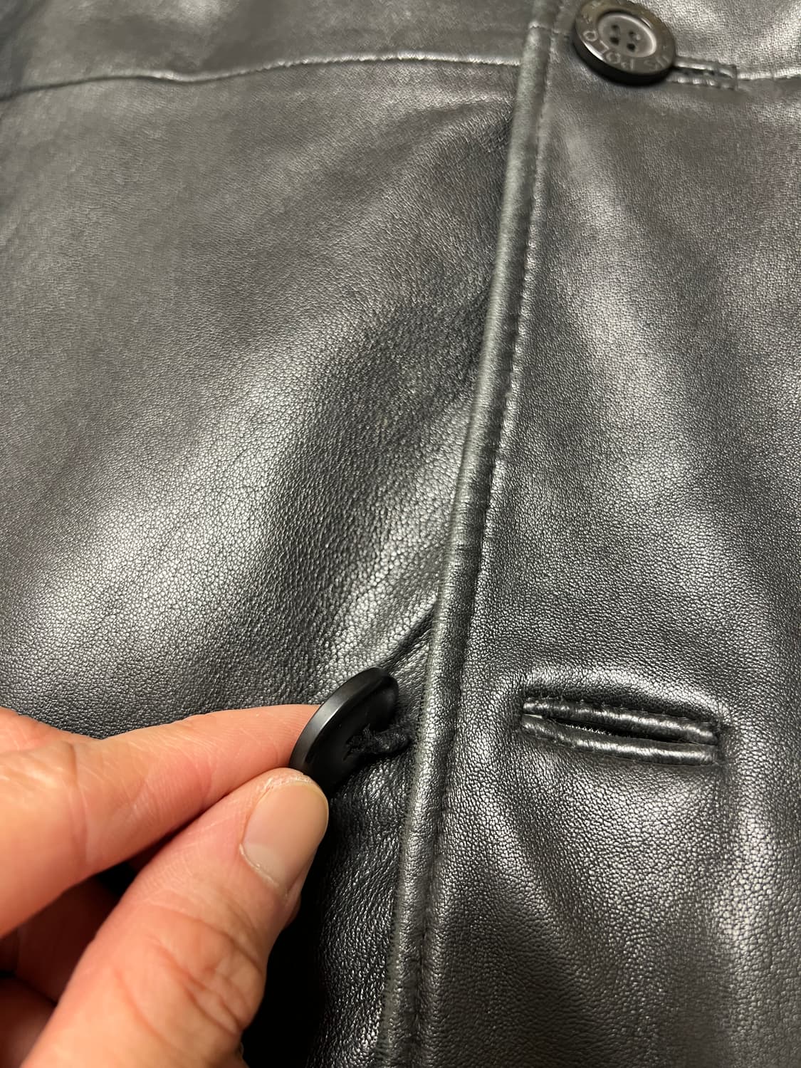 [L] US polo assoc 빈티지 양가죽 카코트 가죽자켓 블랙 상품이미지6