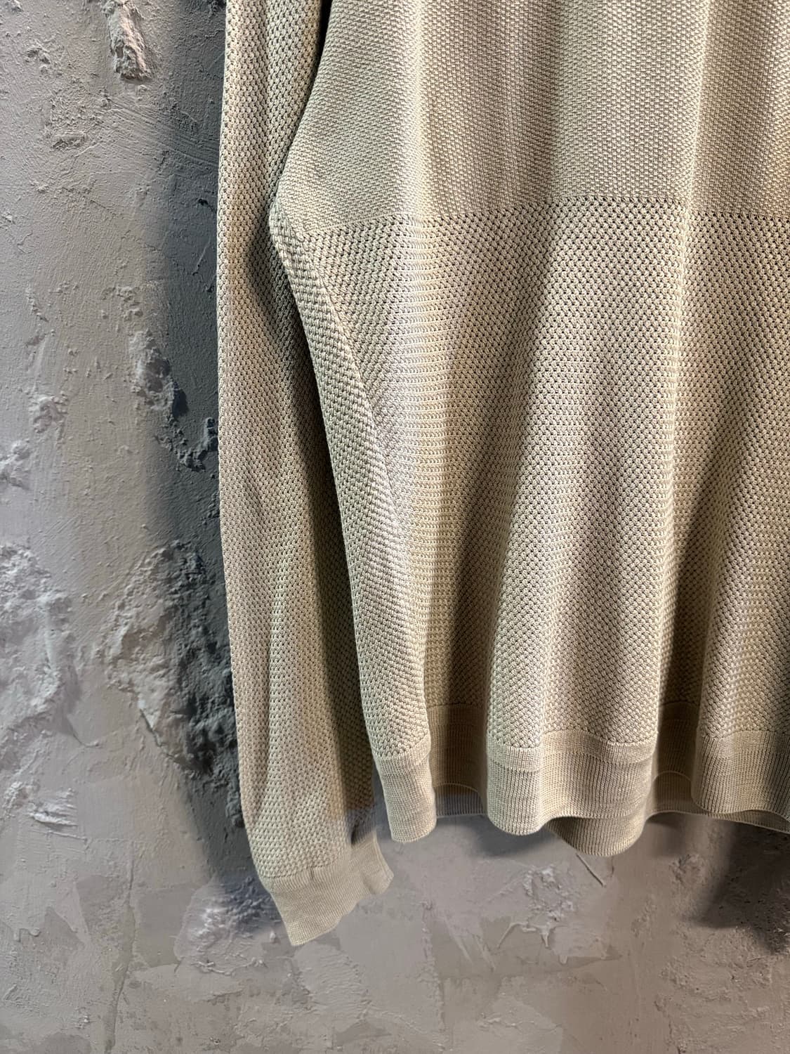 100 타임 TIME 텍스처 니트 라운드 니트 녹차 그린 상품이미지2