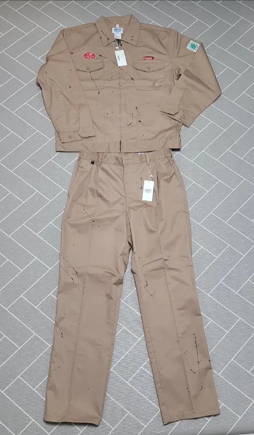 새상품) 크리틱×삼화 콜라보 워커 자켓 팬츠 L/XL 상품이미지3