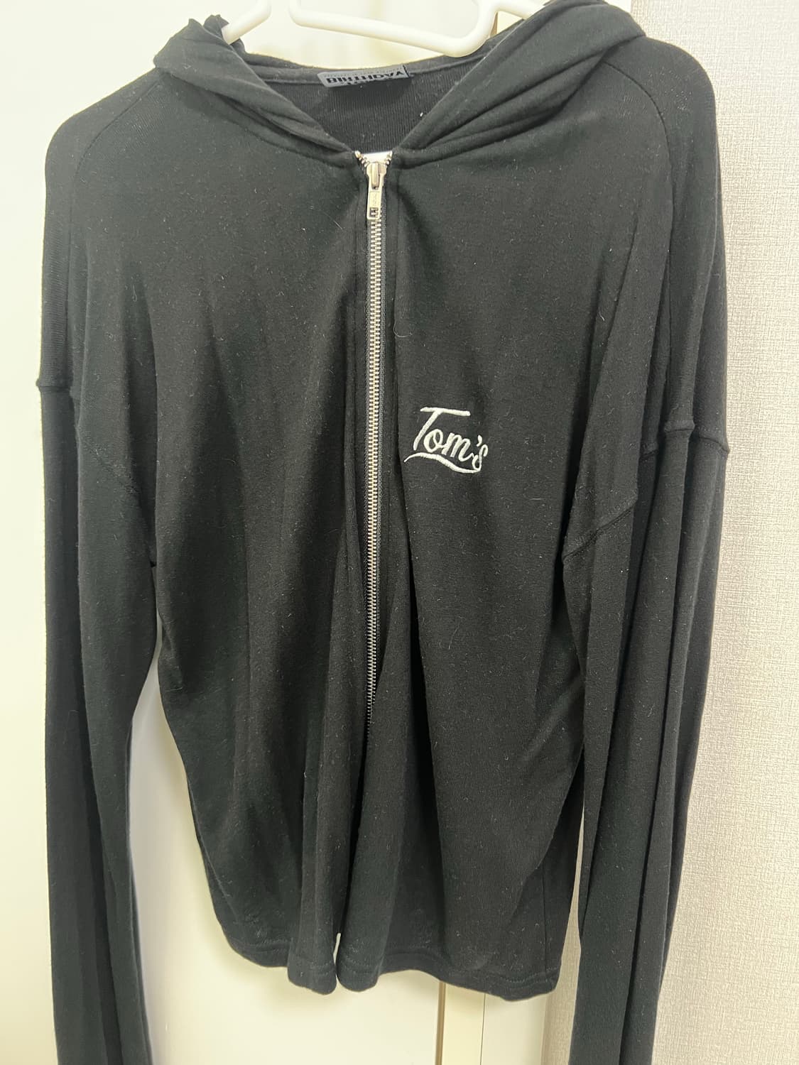 LOVE ME Sleeve Hoodie Zipup BLACK 상품이미지2