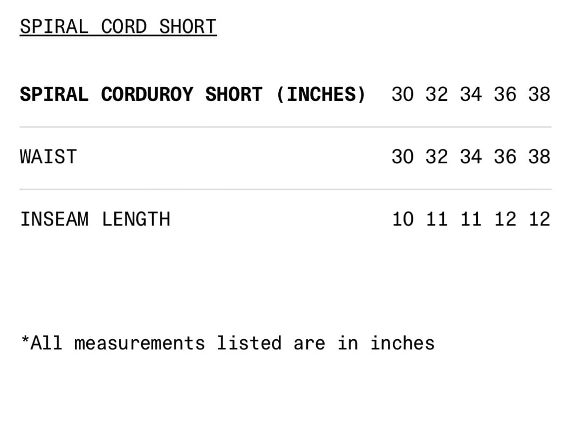 Fucking Awesome 스파이럴 코듀로이 쇼츠 32 상품이미지2