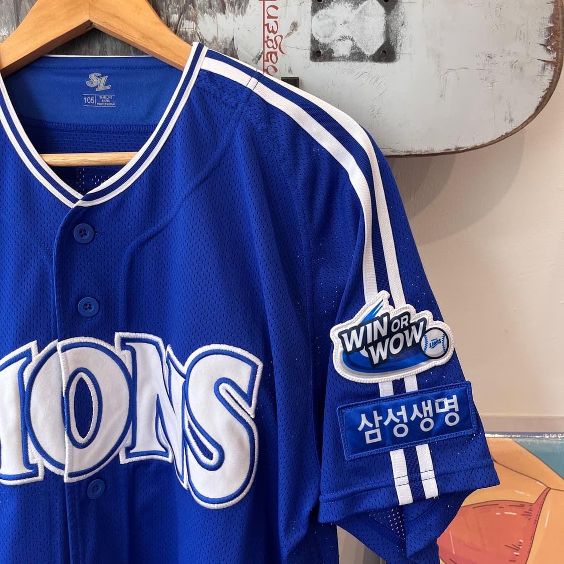 105 삼성라이온즈 프로페셔널 구자욱 올드 유니폼/W2838 상품이미지4