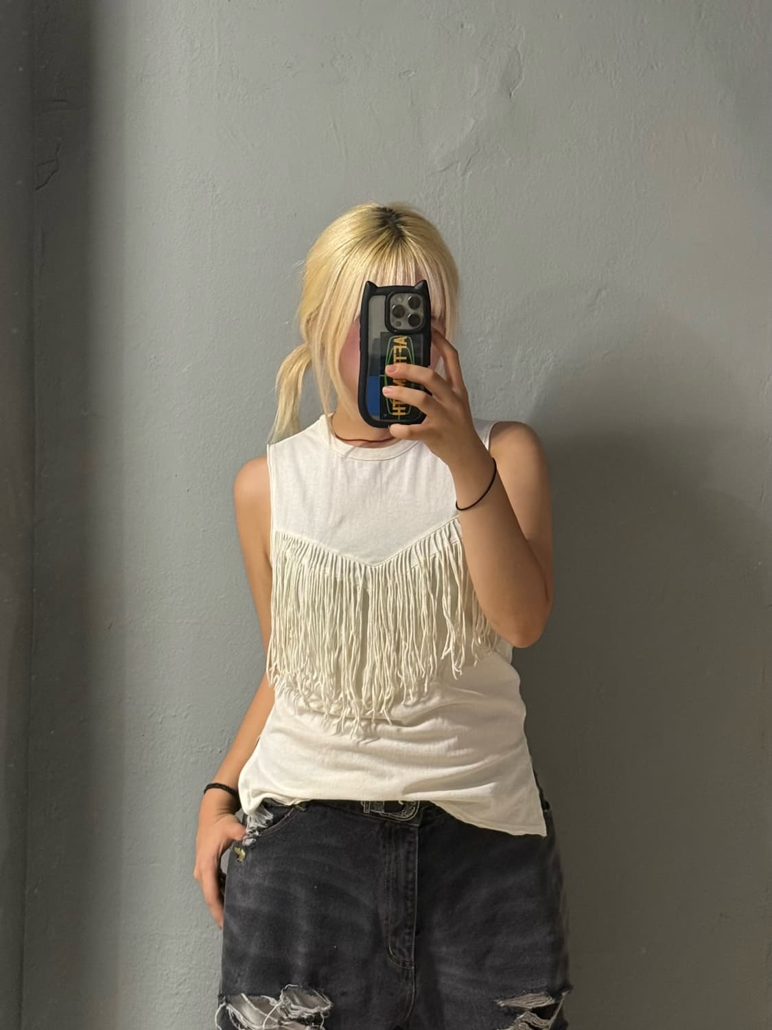 back cutting tassel sleeveless 상품이미지2