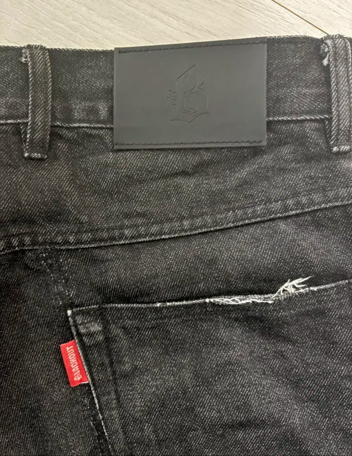 블랙아웃 데미지 팬츠 데님 XL 판매 상품이미지4